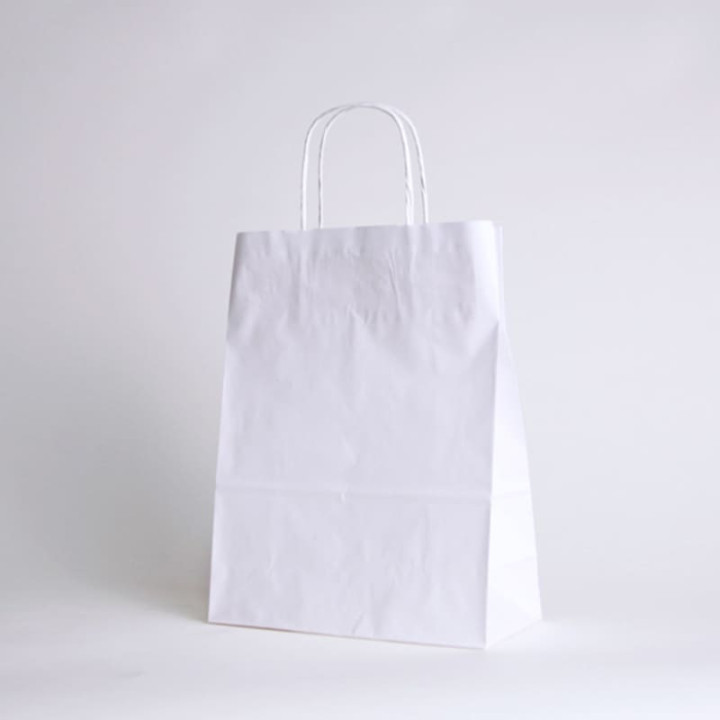 SAC PAPIER  POIGNÉE TORSADÉES| 18x08x24 | Centuryshop