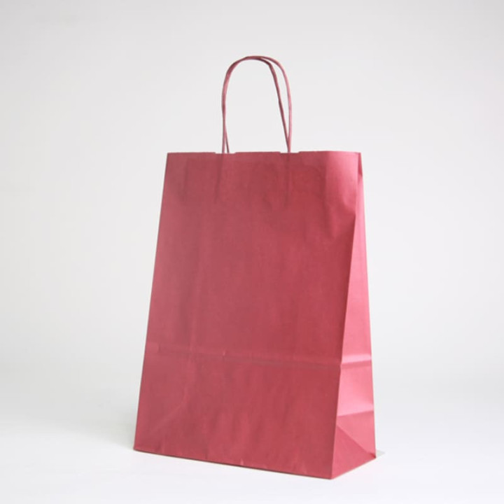 Papieren tas met gedraaide handgreep | 18x08x24 | Centuryshop