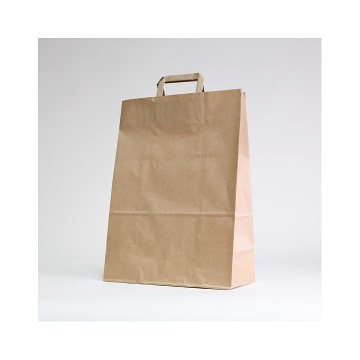 Sac en papier poignées plates room service noir 32x22x24cm par 200