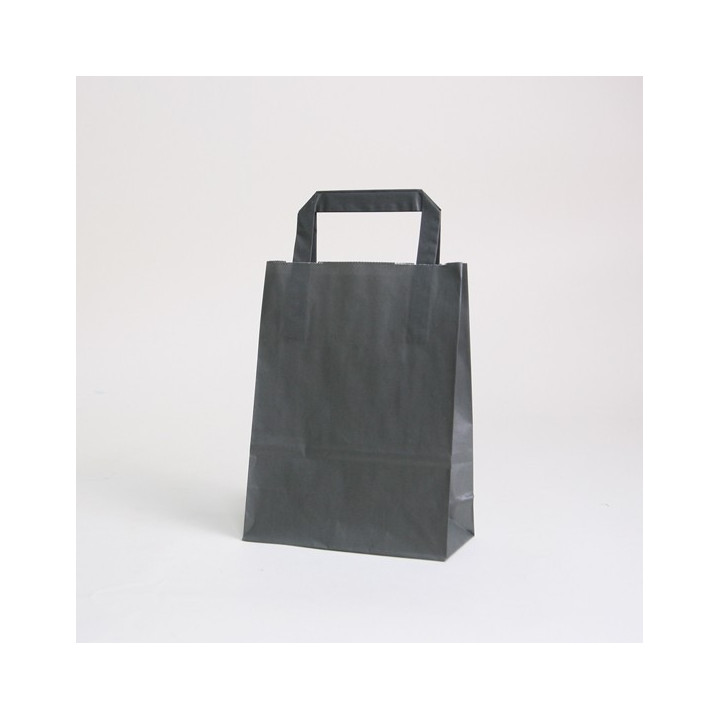 Sac en papier poignées plates room service noir 32x22x24cm par 200