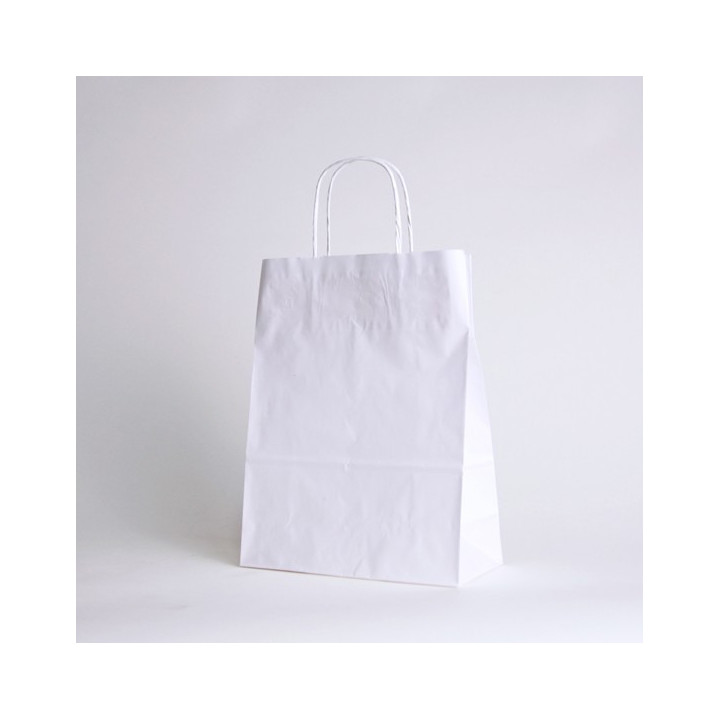 Tasche mit gedrehten Griffen - Kraftpapier.