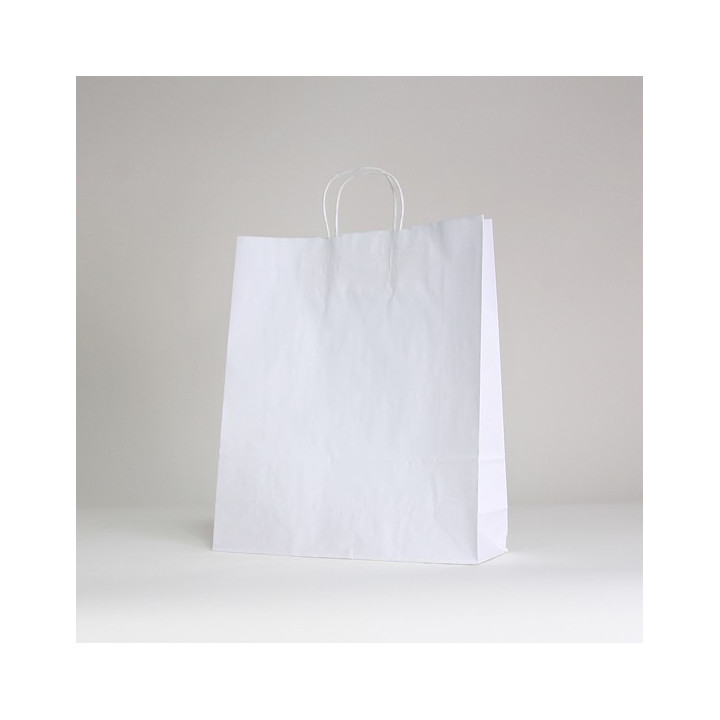 Tasche mit gedrehten Griffen - Kraftpapier.