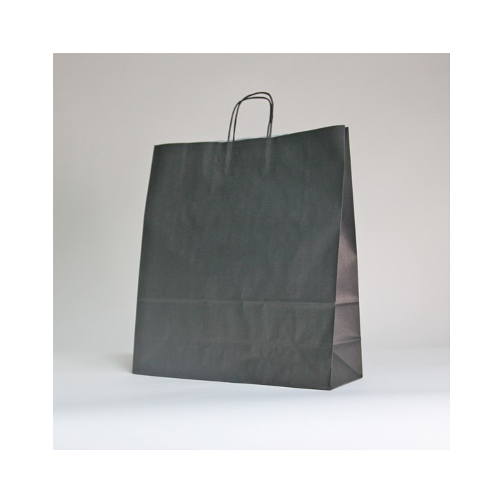 Tasche mit gedrehten Griffen - Kraftpapier.