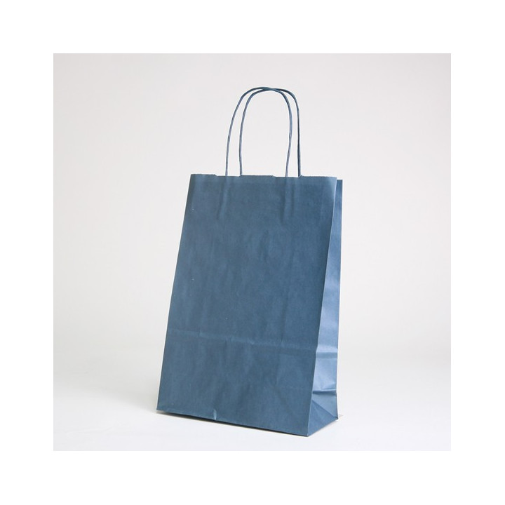 Tasche mit gedrehten Griffen - Kraftpapier.
