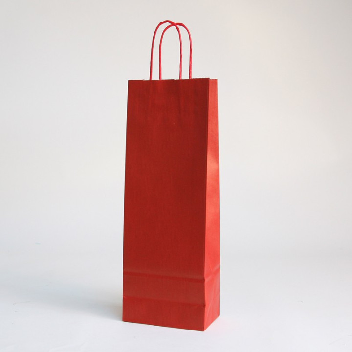 Sac bouteille poignées torsadées safari noir 14x09x38cm par 100