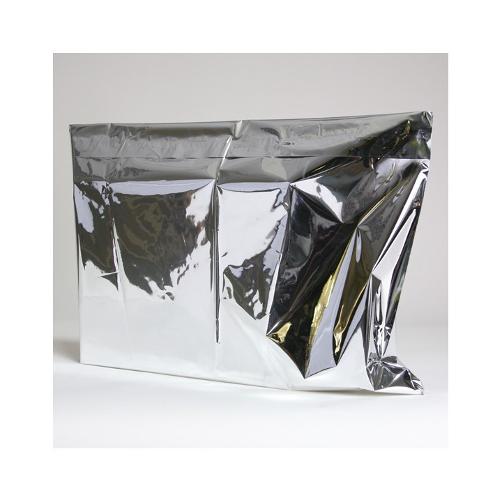Enveloppe plastique métallisée.