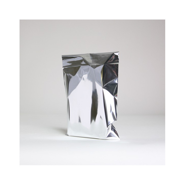 Enveloppe plastique métallisée.