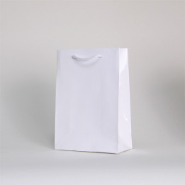 Sac papier pelliculé - avec poignées de corde