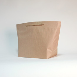 Sac en papier ciment - papier kraft et blanc