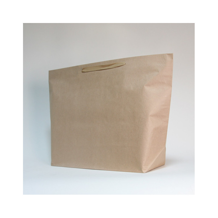 Sac en papier ciment - papier kraft et blanc