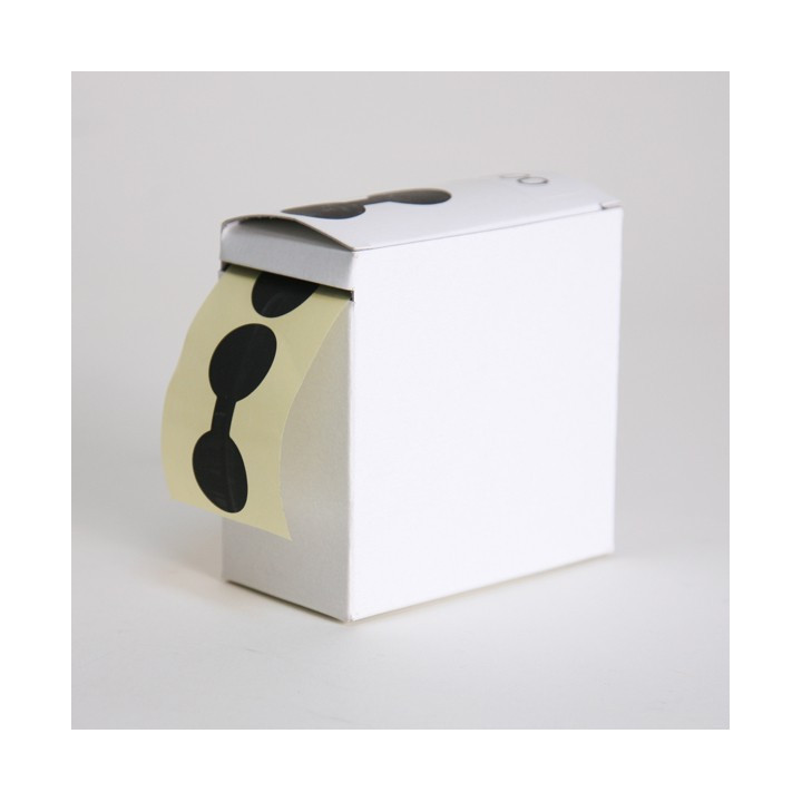 ronde brillenvormige sticker