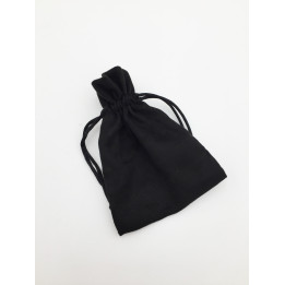 Suede pouch - gewaxte trekkoord