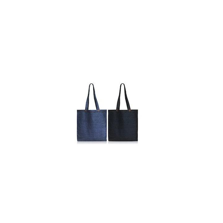 Sac réutilisable Tote bag en Jean - 2 longues anses