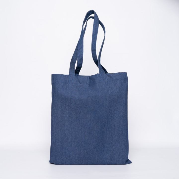 Sac réutilisable Tote bag en Jean - 2 longues anses