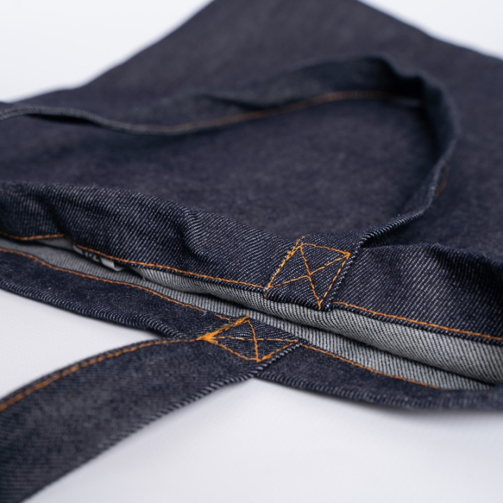 Sac réutilisable Tote bag en Jean - 2 longues anses