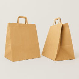 PAPIEREN ZAK PLATTE HANDGREEP | 40X35X35 | Centuryshop