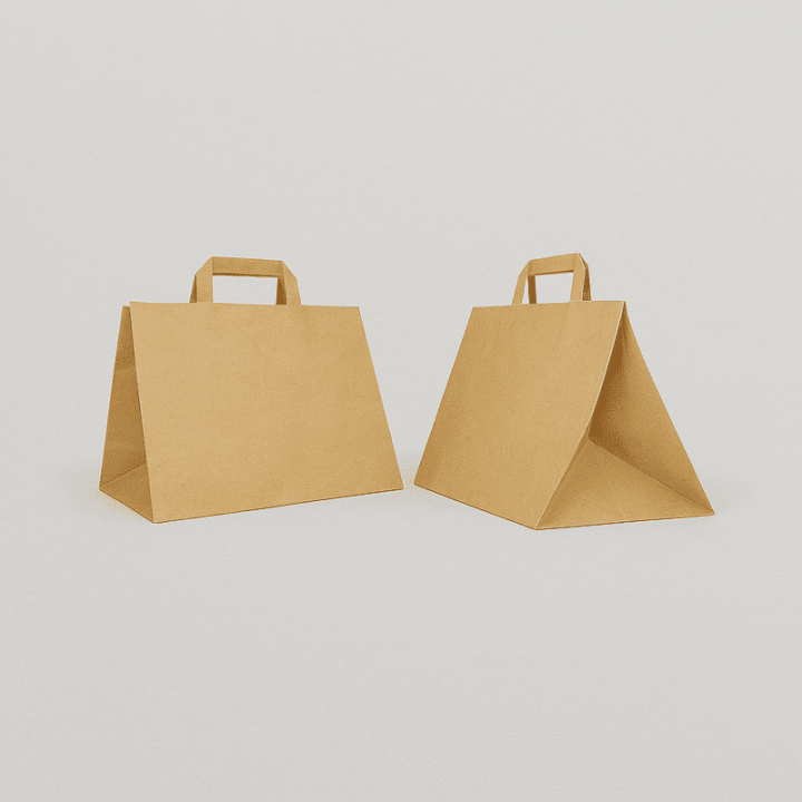 PAPIEREN ZAK PLATTE HANDGREEP | 32X22X24 | Centuryshop